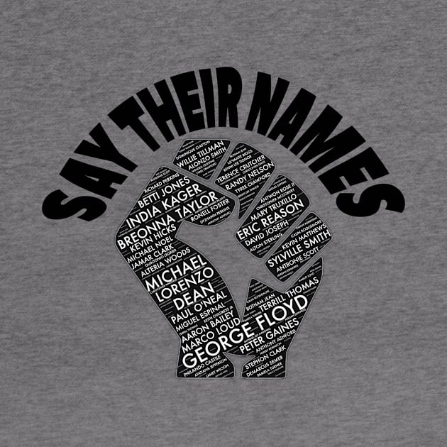 Say their names - Black power fist by Adaba